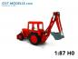 Preview: Traktorbagger MTS-82 Schiebeschild – rot Fahrstellung
